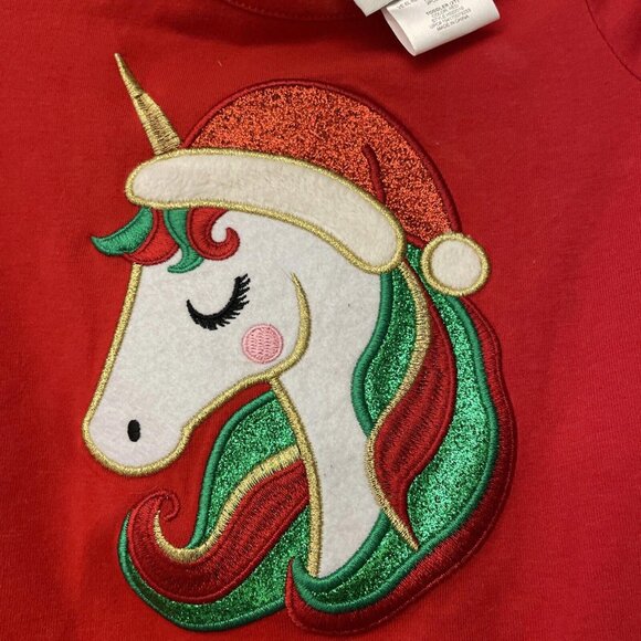 Emily Rose Christmas/ Holiday Unicorn Fluffy Dress. Size 2T. Party Ribbons - Picture 3 of 7